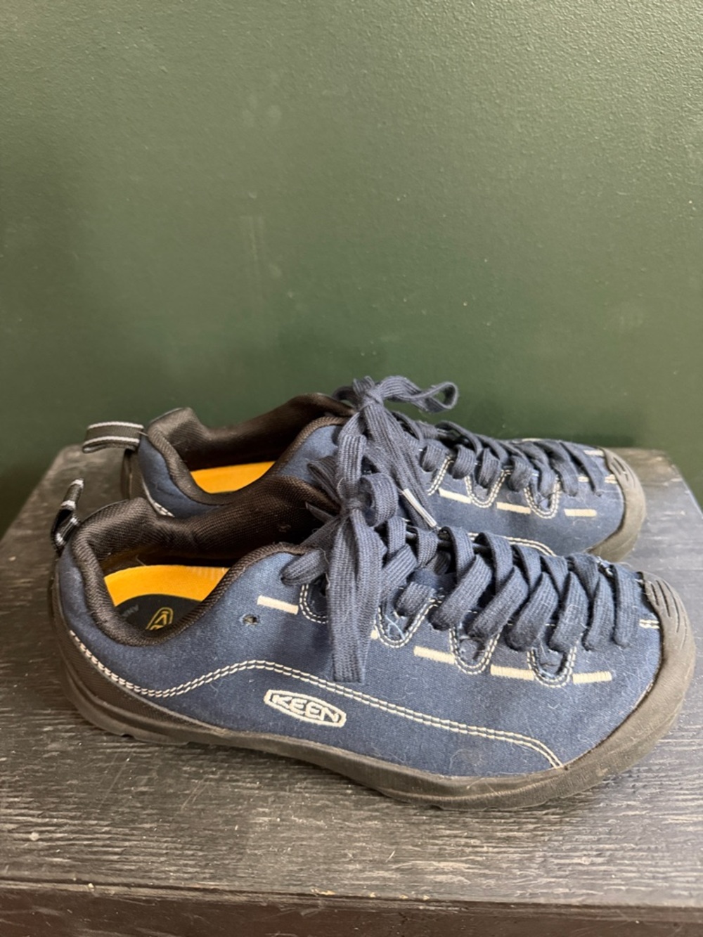 Keen Men's Navy Blue and Black Lace-Up Sneakers